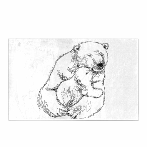 Decoriax Mama Bear Bath Rug – Ultra-Soft & Non-Slip (20" x 32")