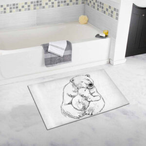 Decoriax Mama Bear Bath Rug – Ultra-Soft & Non-Slip (20" x 32")