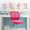 Kids Desk Chair, Adjustable Children Study Chair, Swivel Chair Armless