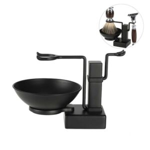 2 In 1 Shaving Holder Set Alloy Shaving Stand Soap Bowl