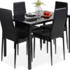 5-Piece Kitchen Dining Table Set for Dining Room
