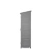 Outdoor Wooden Storage Shed with Metal Top