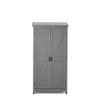 Outdoor Wooden Storage Shed with Metal Top