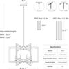 6-Light Gold Pendant Light, Modern Farmhouse Dining Room Light