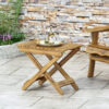 Folding Acacia Wood Outdoor Side Table