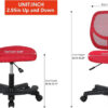 Kids Adjustable Mesh Low-Back Swivel Study Desk Chair with Footrest,