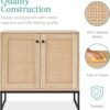 2-Door Rattan Storage Cabinet, Accent Furniture, Multifunctional