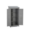 Outdoor Wooden Storage Shed with Metal Top