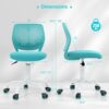 Kids Desk Chair, Adjustable Children Study Chair, Swivel Chair Armless