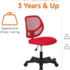 Kids Adjustable Mesh Low-Back Swivel Study Desk Chair with Footrest,