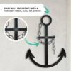 Rustic Navy Anchor Wall Decor, 16"