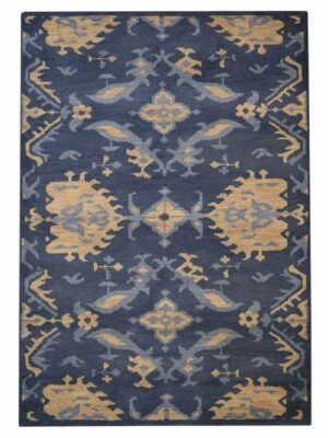 Glitzy Rugs UBSN00908K0003A15 8 x 10 ft. Hand Knotted Wool Floral Rect