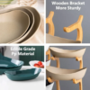 2/3 Layer Table Plates Dinnerware Wooden Kitchen Fruit Bowl with