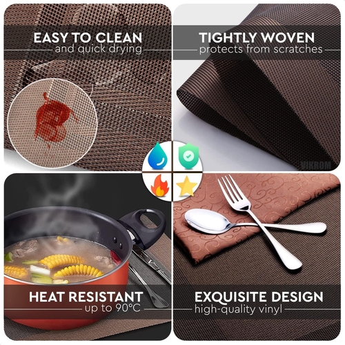 Placemats for Dining Table Set of 8 Table Mats Washable Placemats |