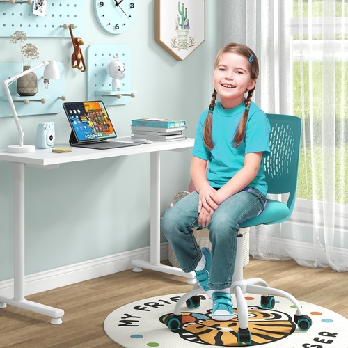 Kids Desk Chair, Adjustable Children Study Chair, Swivel Chair Armless
