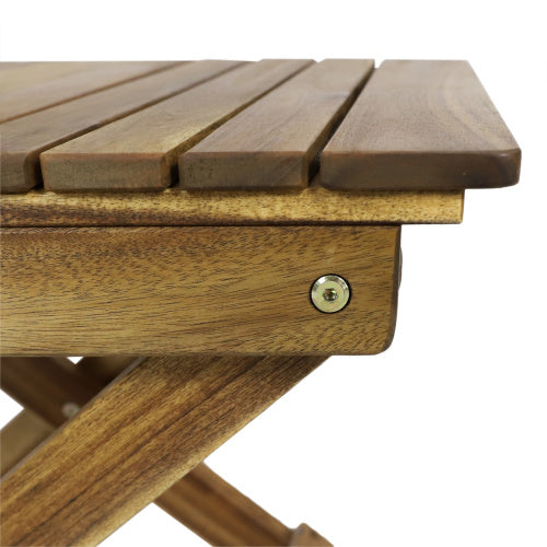 Folding Acacia Wood Outdoor Side Table
