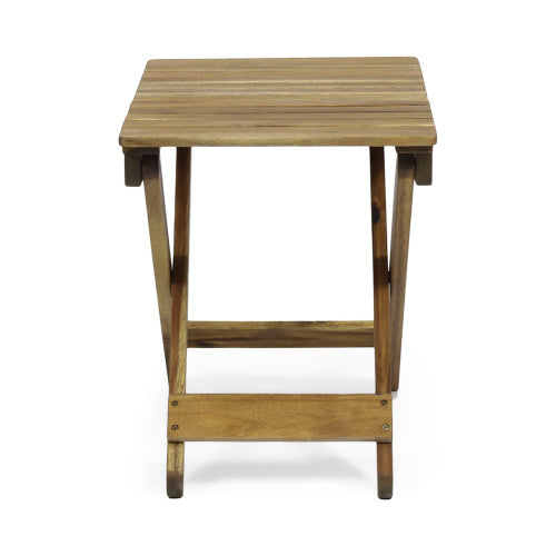 Folding Acacia Wood Outdoor Side Table
