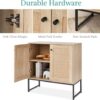 2-Door Rattan Storage Cabinet, Accent Furniture, Multifunctional