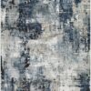 Campsall Gray&Blue Abstract Area Rug