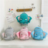 Adorable Cartoon Elephant Design Canvas Backpack For Kindergarten Kids