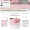 Pink Teddy Bear Kids Room Round Rug – Anti-Allergic & Washable
