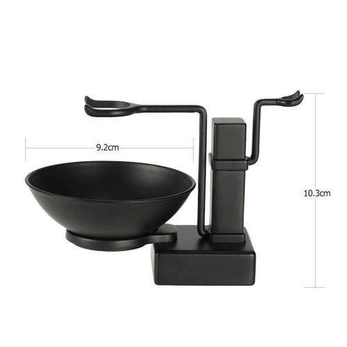 2 In 1 Shaving Holder Set Alloy Shaving Stand Soap Bowl