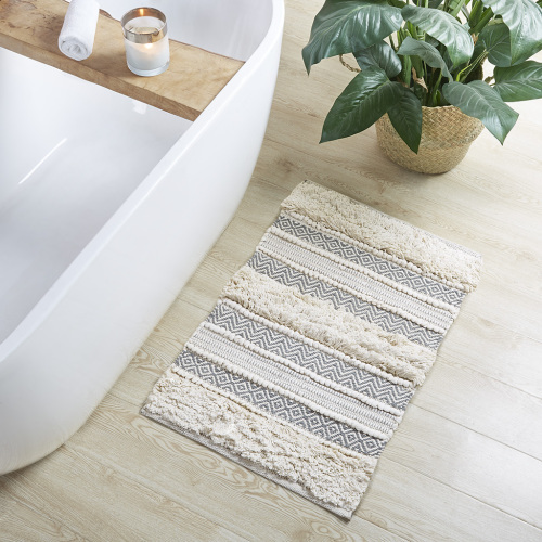 6dc69479-5ece-496e-89eb-a3a7e9155bb2.jpg Woven Texture Stripe Bath Rug (Grey, 20" x 32")