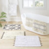 9f0bdb5f-d828-460d-9ba4-02317a9ae595.jpg Woven Texture Stripe Bath Rug (Grey, 20" x 32")